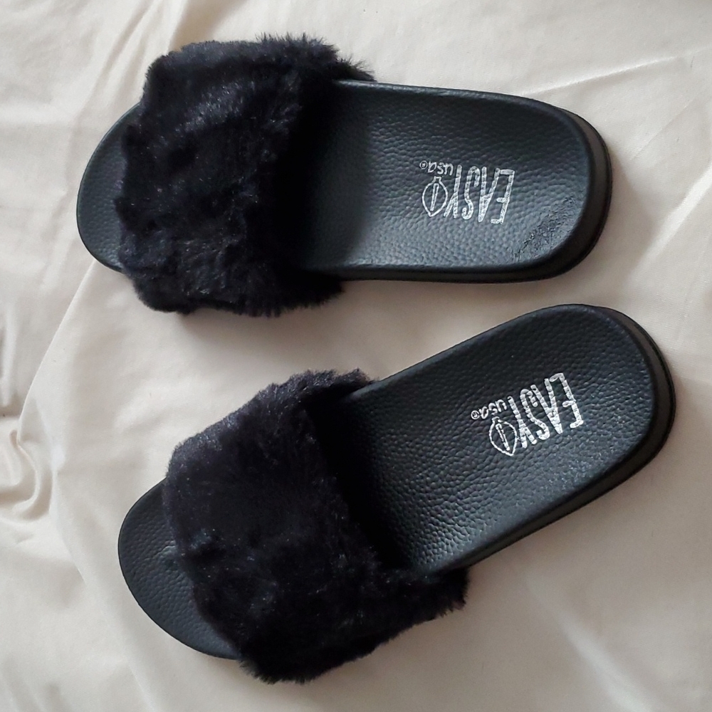 Slippers, 6, black